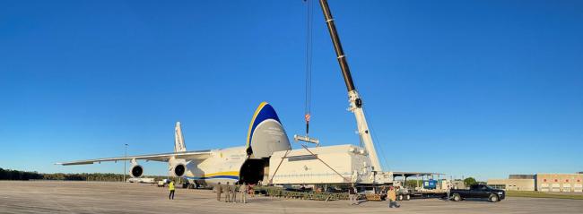 TMEPO instrument arrived by aircraft at NASA's KSC