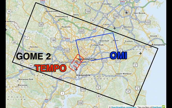 The TEMPO mission will measure air pollution at 355 times the resolution of the GOME-2 satellite, and 50 times the OMI satellite's spatial scale.